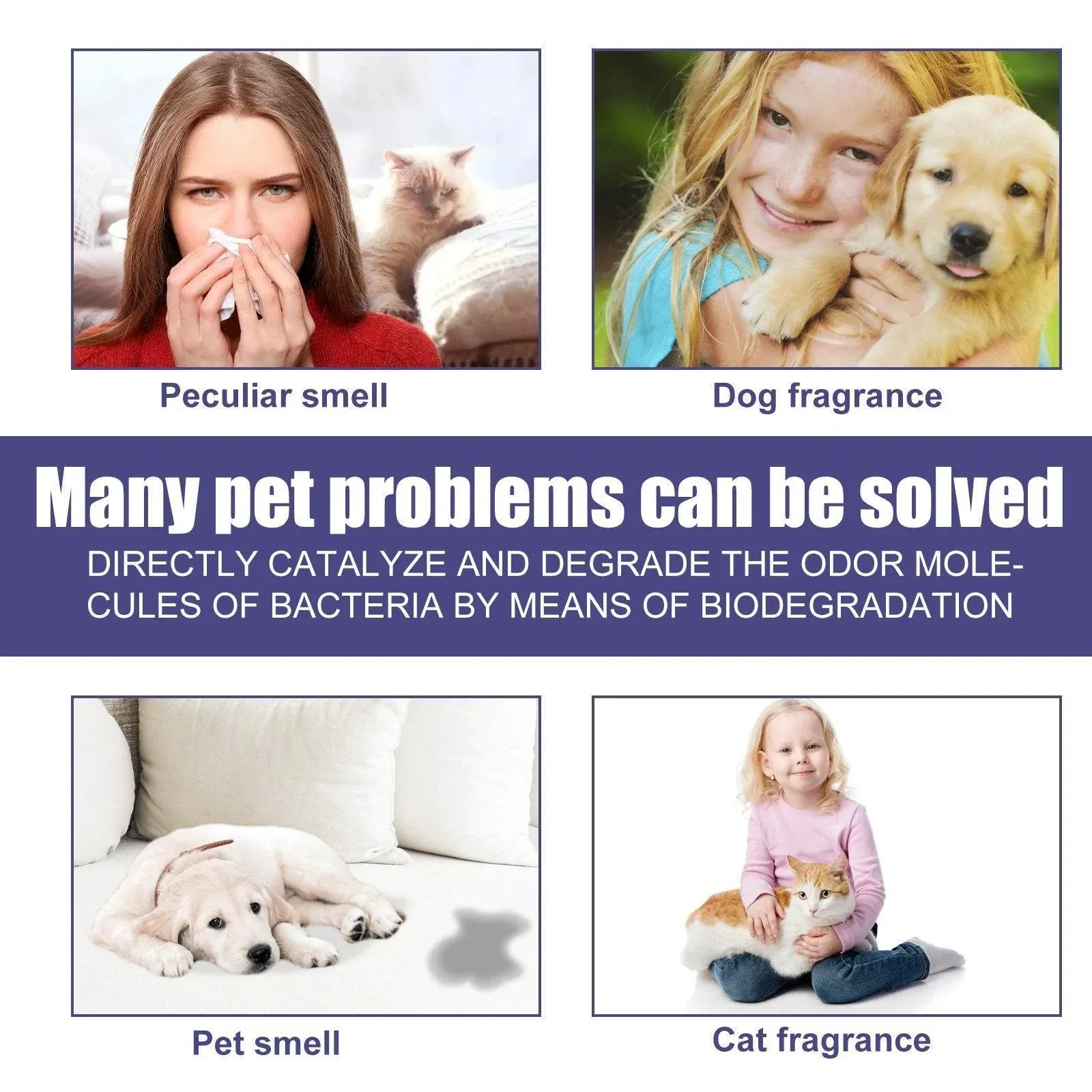Pet Deodorant Spray for Cats and Dogs Eliminates Urine Feces Odors Air Freshener β image 6
