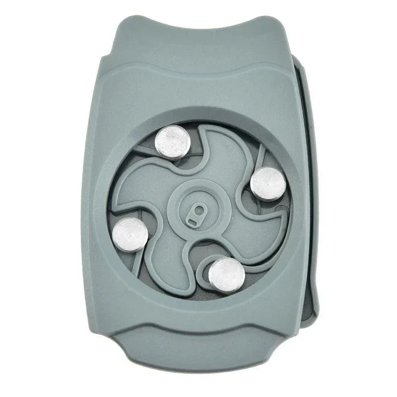 Topless Can Opener Manual Kitchen Tool for Beer Soda and Tin Bottles - Grey