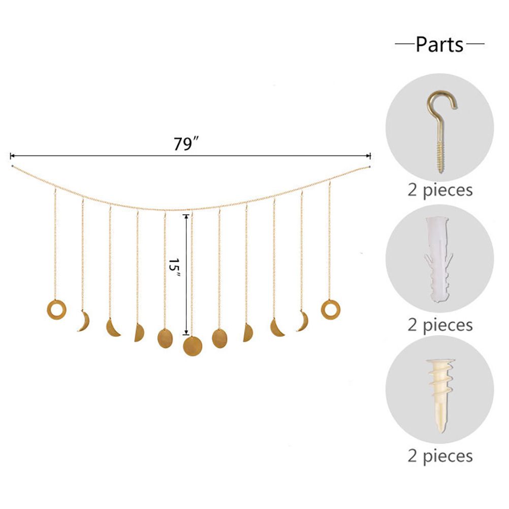Moon Phase Garland Hanging Moon Phase Decoration Lunar Wall Ornaments — image 3