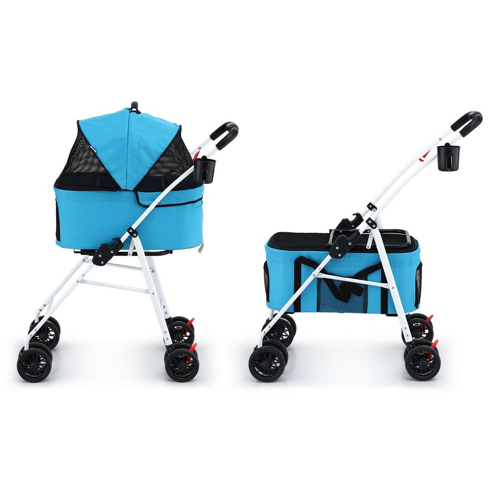 i.Pet Pet Stroller Dog Pram Large Cat Carrier Travel Pushchair Foldable 4 Wheels — image 3