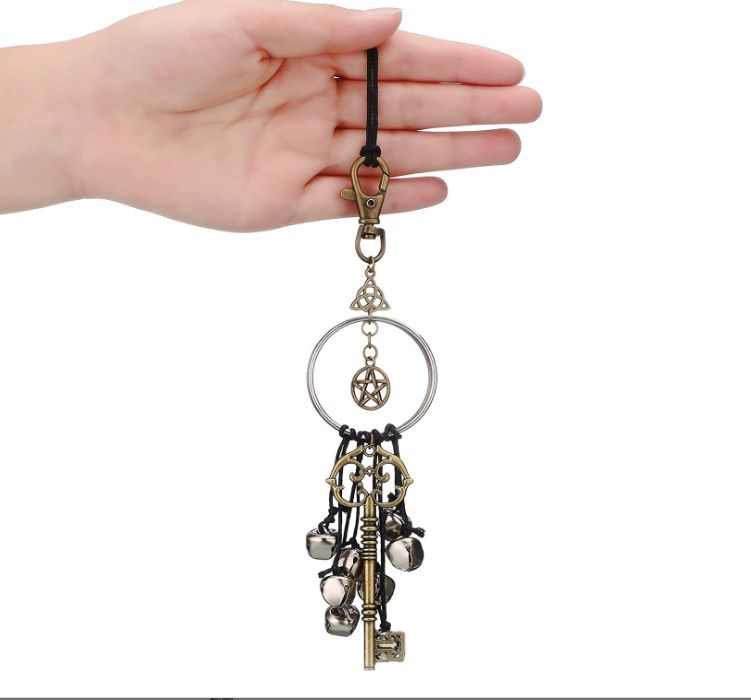 Witch Bells for Door Witchcraft Bells Supplies Wiccan Decor Altar Bell Antique Magic Keys Witchy Wicca Home Protection โ image 4