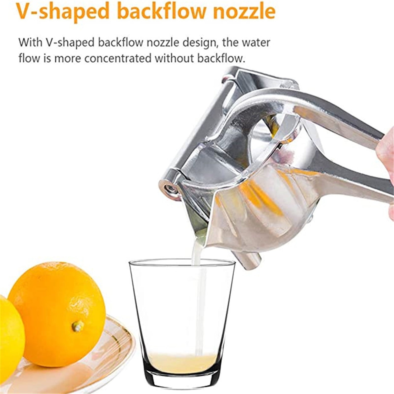 Extra Large Lemon Squeezer Stainless Steel - Easy Squeeze Heavy Duty Lemon Juicer Hand Press - Ergonomic Citrus Squeezer & Fruit Juicer for Small Oranges — image 6