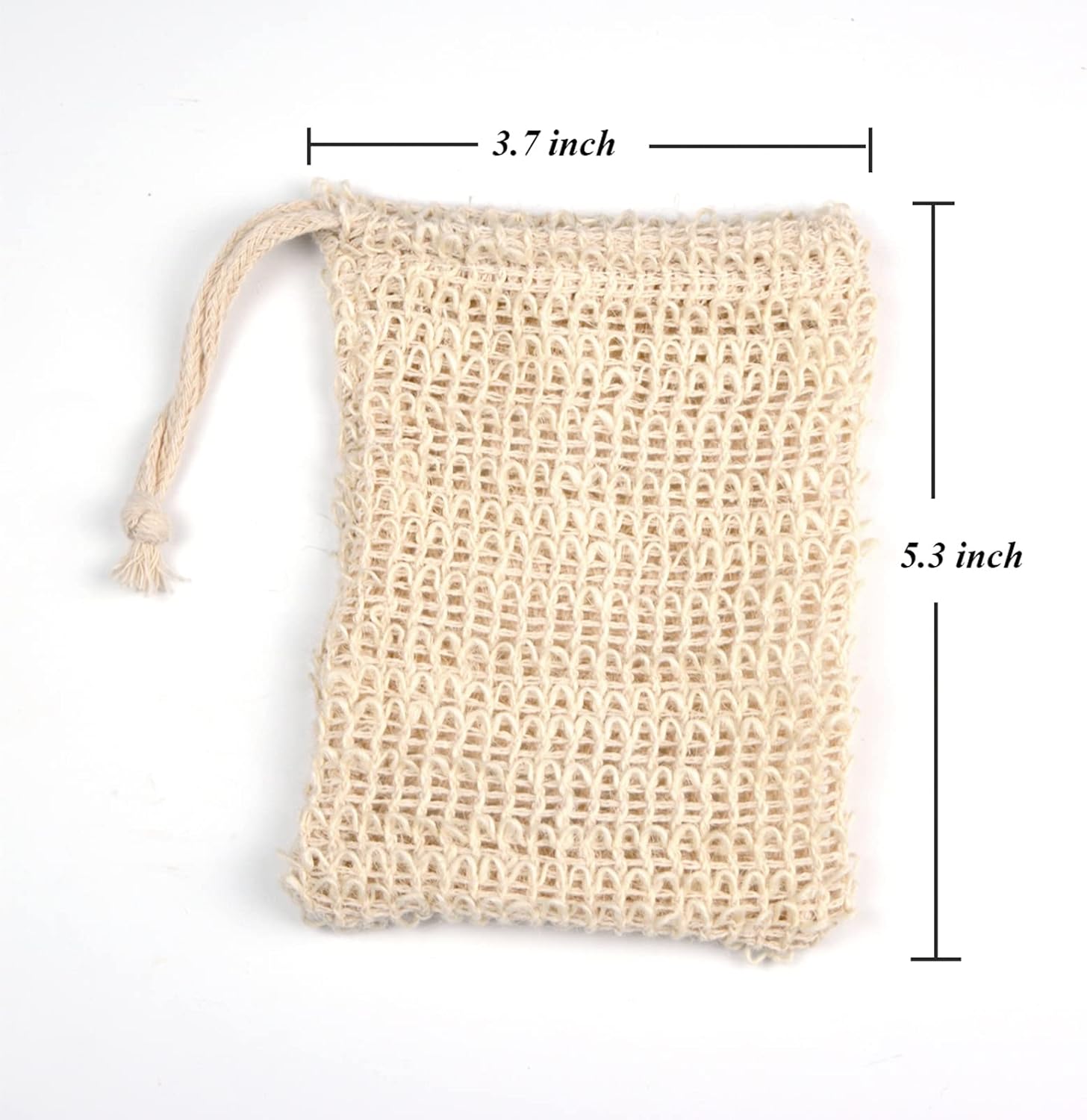 MIFASOO 5 Pack Natural Sisal Soap Saver Bag Zero Waste Mesh Bar Soap Loofah Holder Pouch for Shower โ image 2