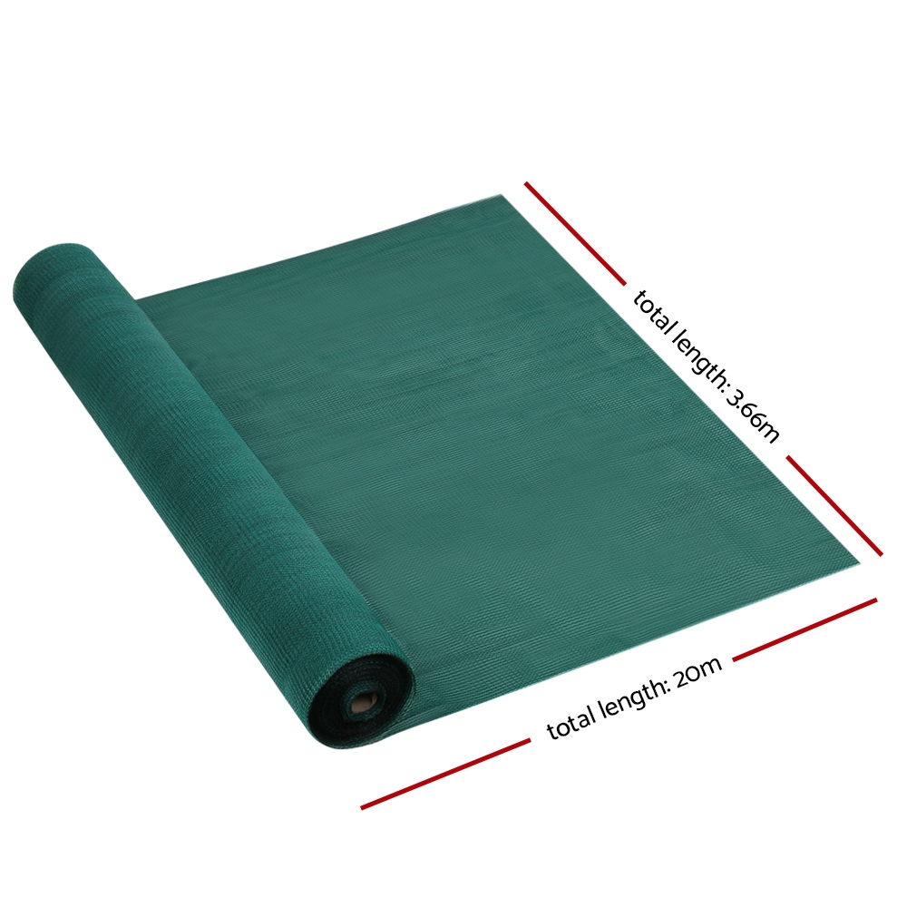 Instahut 30% Shade Cloth 3.66x20m Shadecloth Wide Heavy Duty Green โ image 2
