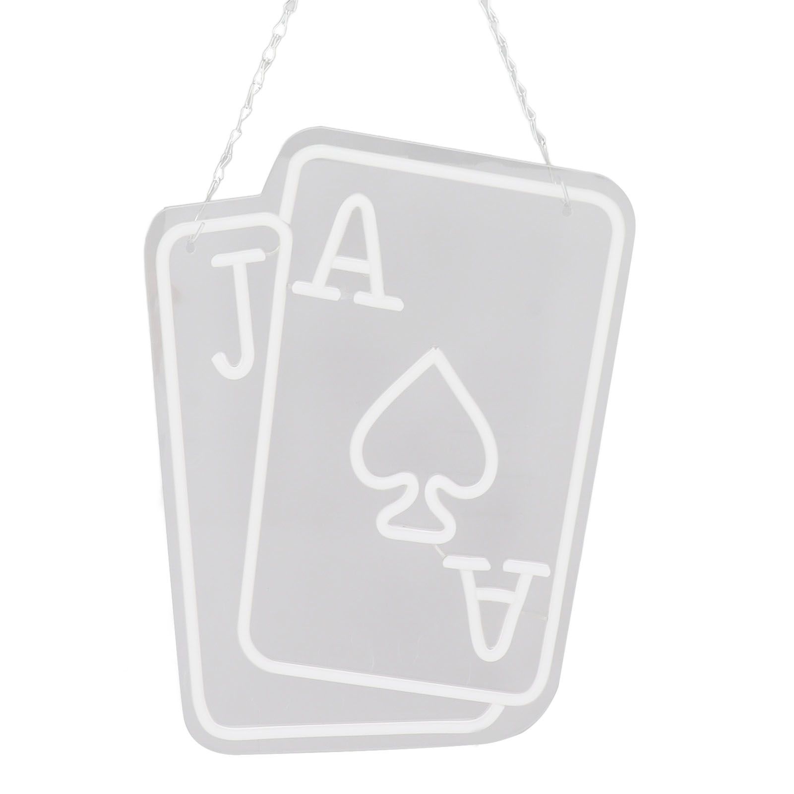 Poker LED Neon Signs Playing Cards Neon Signs for Wall Decor Bedroom Casino Bar Hotel Play Room Birthday Party Decor J Poker — image 3