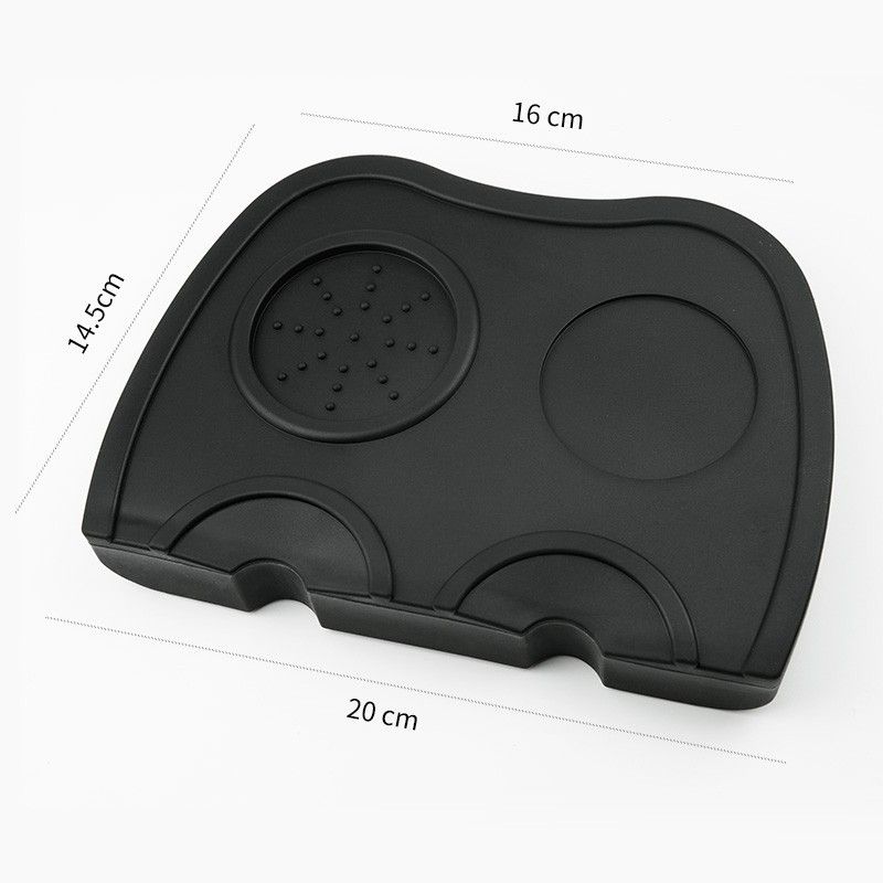 Espresso Tamper Mat, Silicone Gel Coffee Tamper Mat Black Anti-Slip, Waterproof â image 2