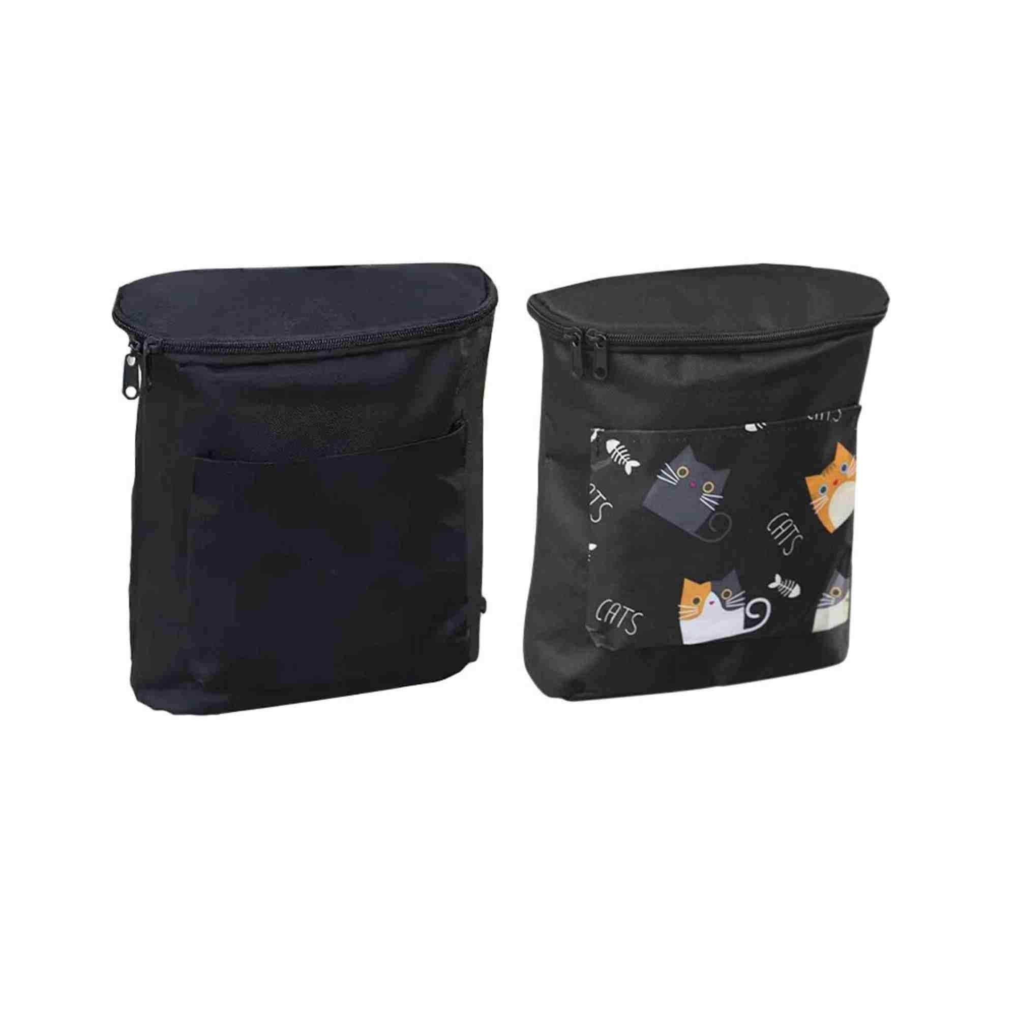 Bicycle Hanging Bag Front Handlebar Organizer Placement Bag For Bike Storage - Black Cat — image 2
