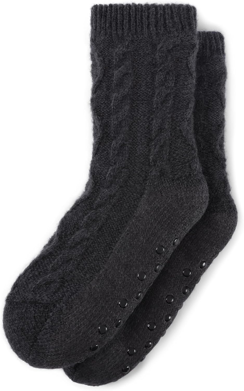 Slipper Socks for Women with Grippers Non Slip, Sherpa Lined Slipper Socks — image 3