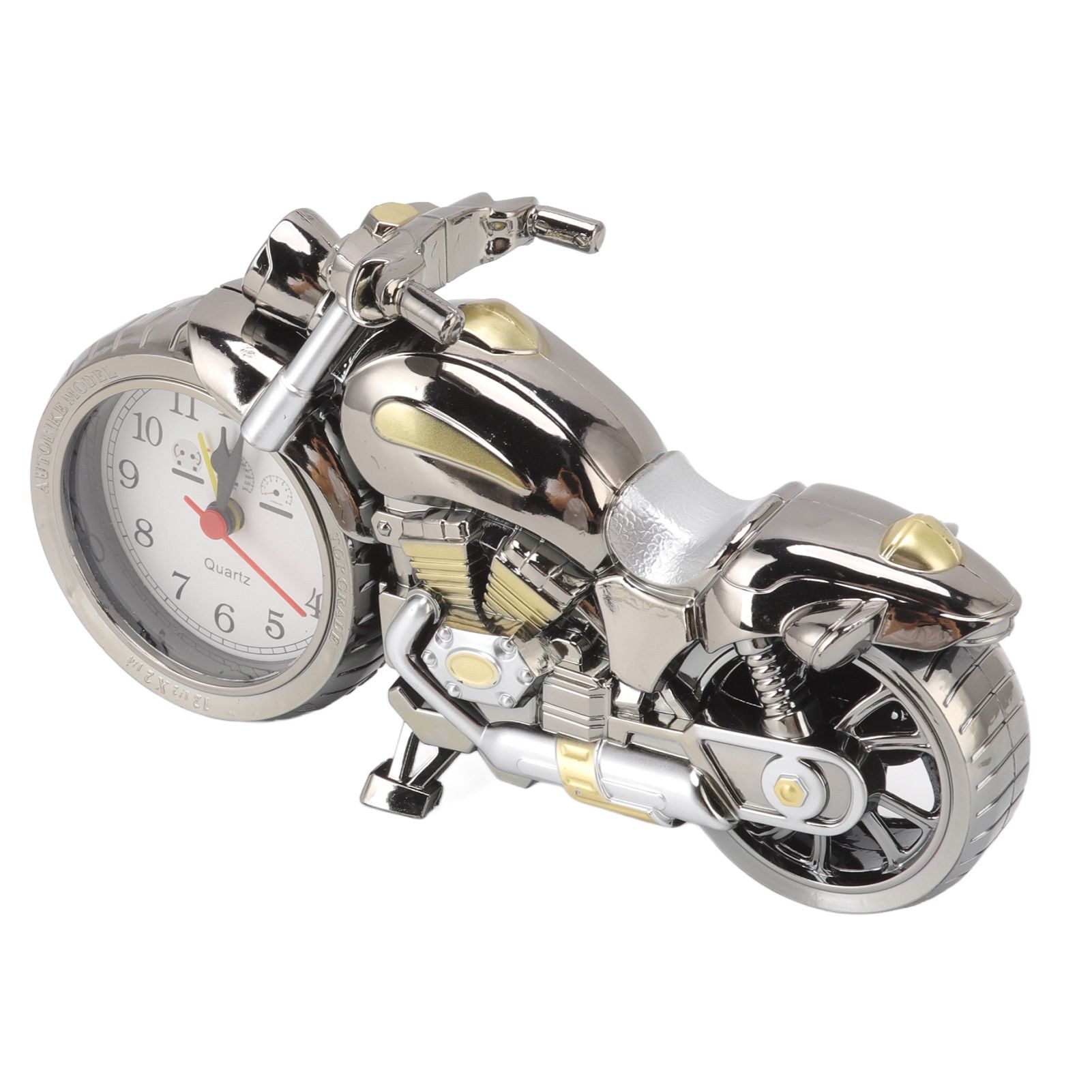 Motorcycle Alarm Clock Ingenious Vintage Simulation Motorcycle Model Alarm Clock for Children Home Car Office 168A Dark Gold, Dual Color โ image 6