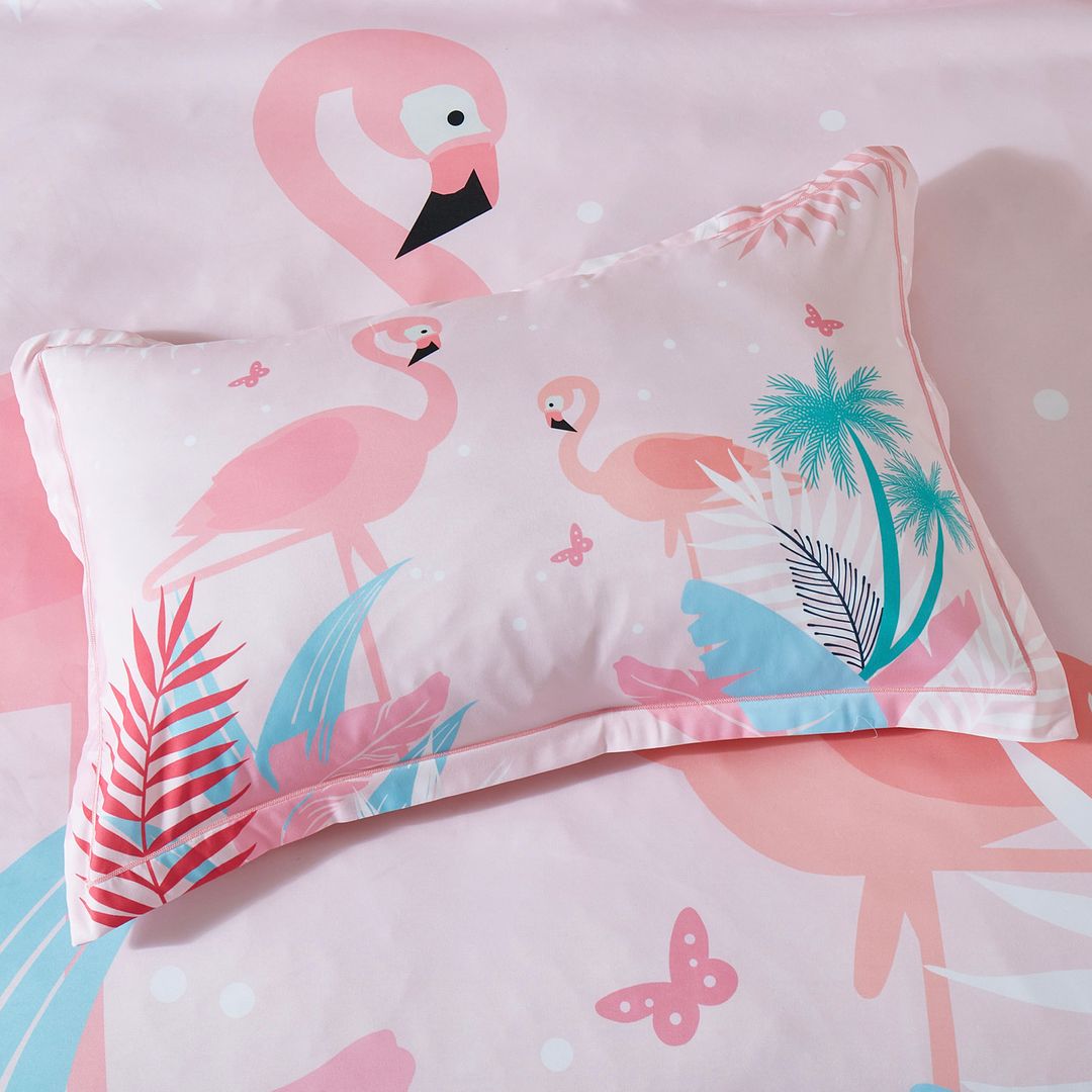 Flamingo Kids Quilt Cover Set - King Single Size — image 4