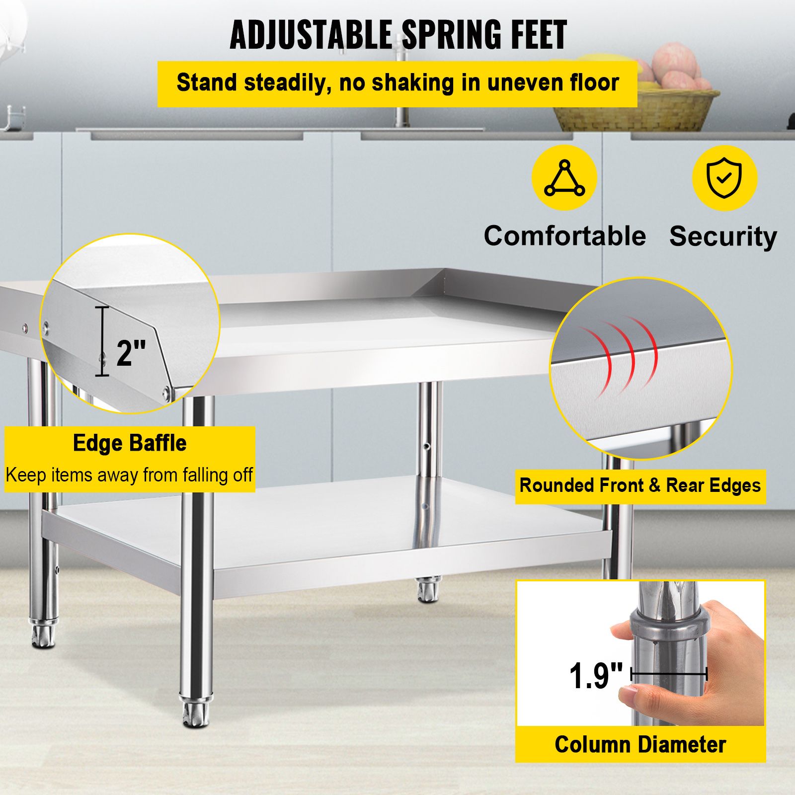Grill Stand Table with Adjustable Storage Undershelf — image 5