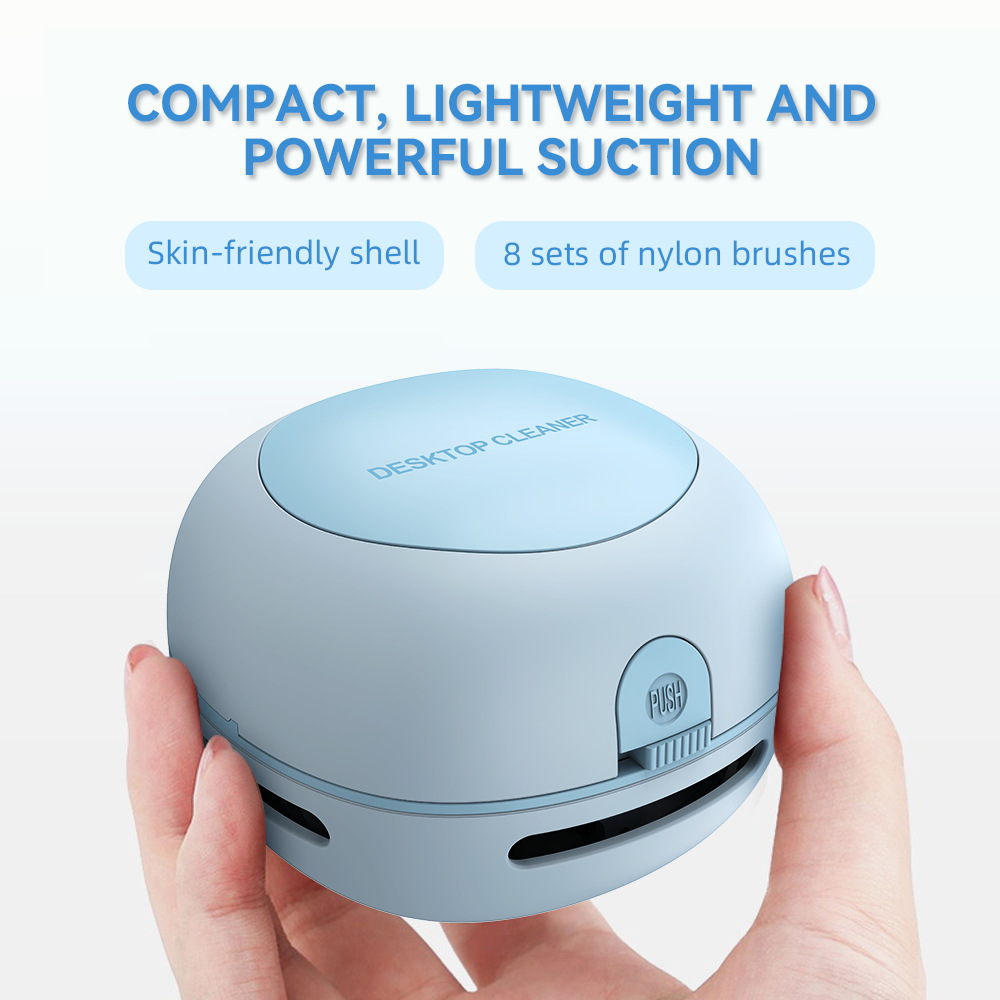 Green Cordless Tabletop Crumb Sweeper - USB Rechargeable Mini Vacuum for Desk โ image 2