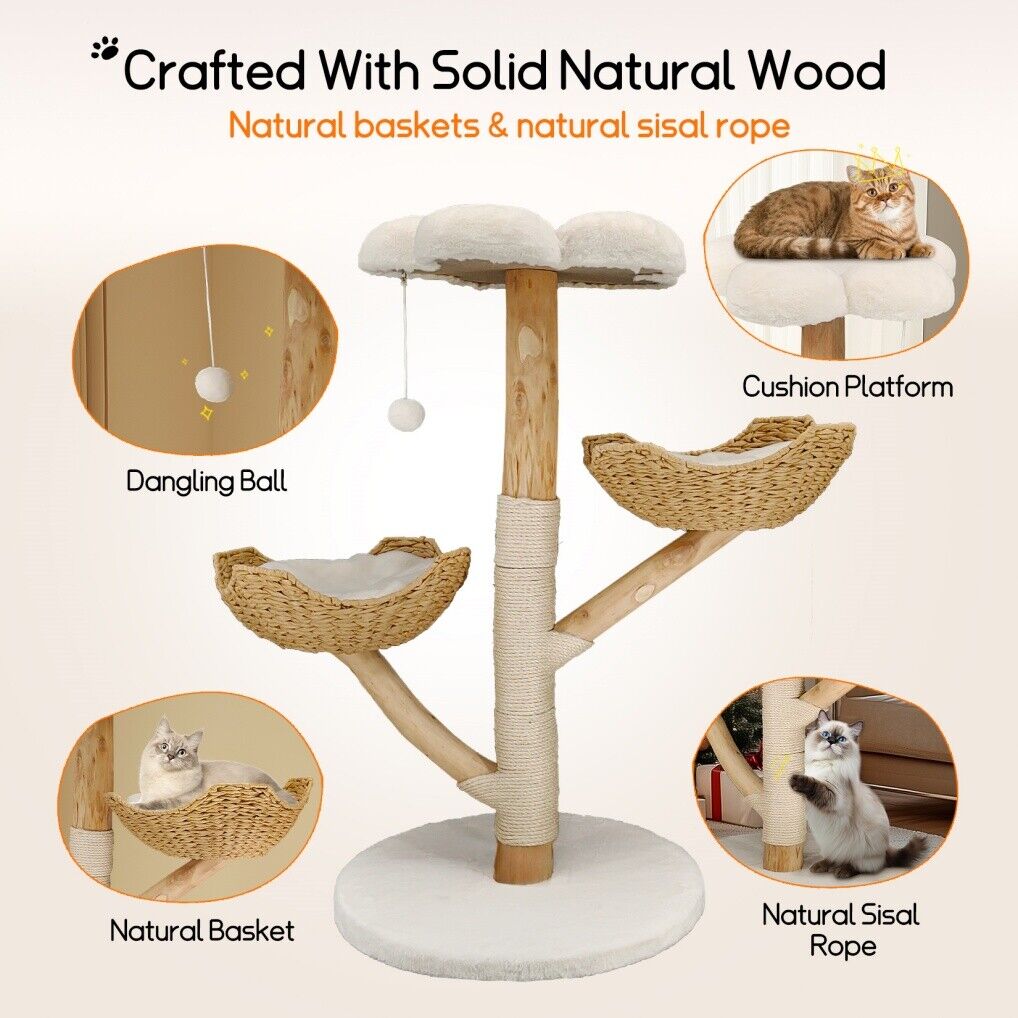 3 Tier Cat Tree Activity Centre Scratcher Post Climber โ image 5