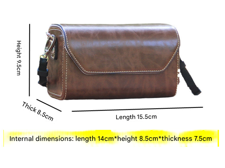 Light Brown PU Leather Camera Bag for Fujifilm X Canon G Olympus PEN - Compact Vintage Design — image 2