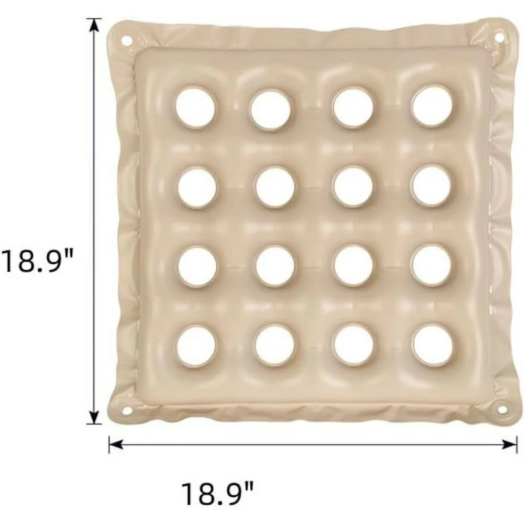 Inflatable Seat Cushions for Pressure Relief, Wheelchair Air Cushion for Bed Sore, Comfortable Waffle Pads,Cream 17x17inch — image 2