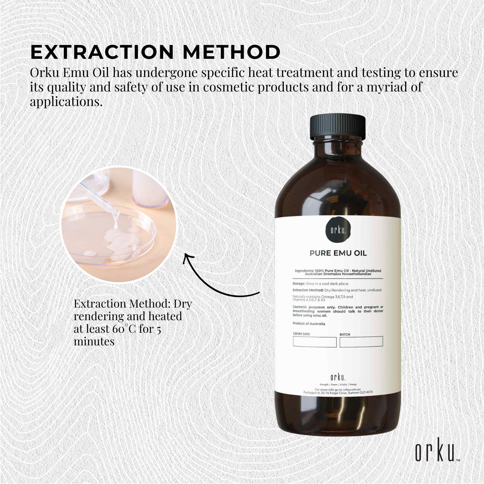 Orku 1L Pure Emu Oil - Natural Undiluted Australian Dromaius Novaehollandiae โ image 4
