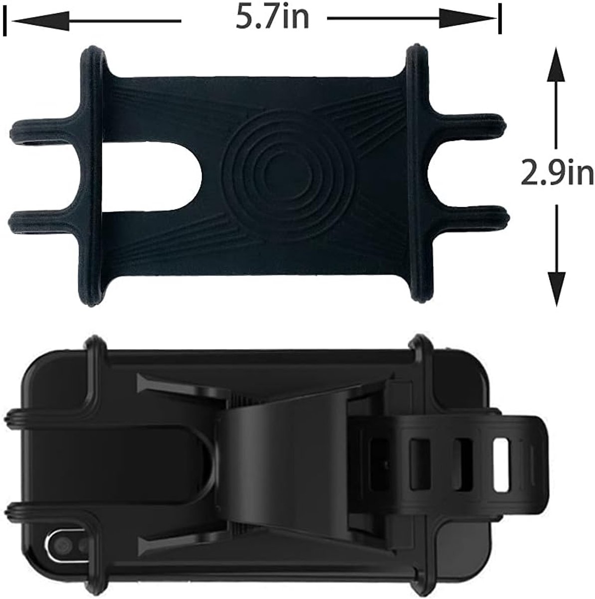 Phone holder for bicycles and motorcycles with GPS/maps/music - Made of durable, non-slip silicone - Removable bicycle phone holder - For handlebars — image 5