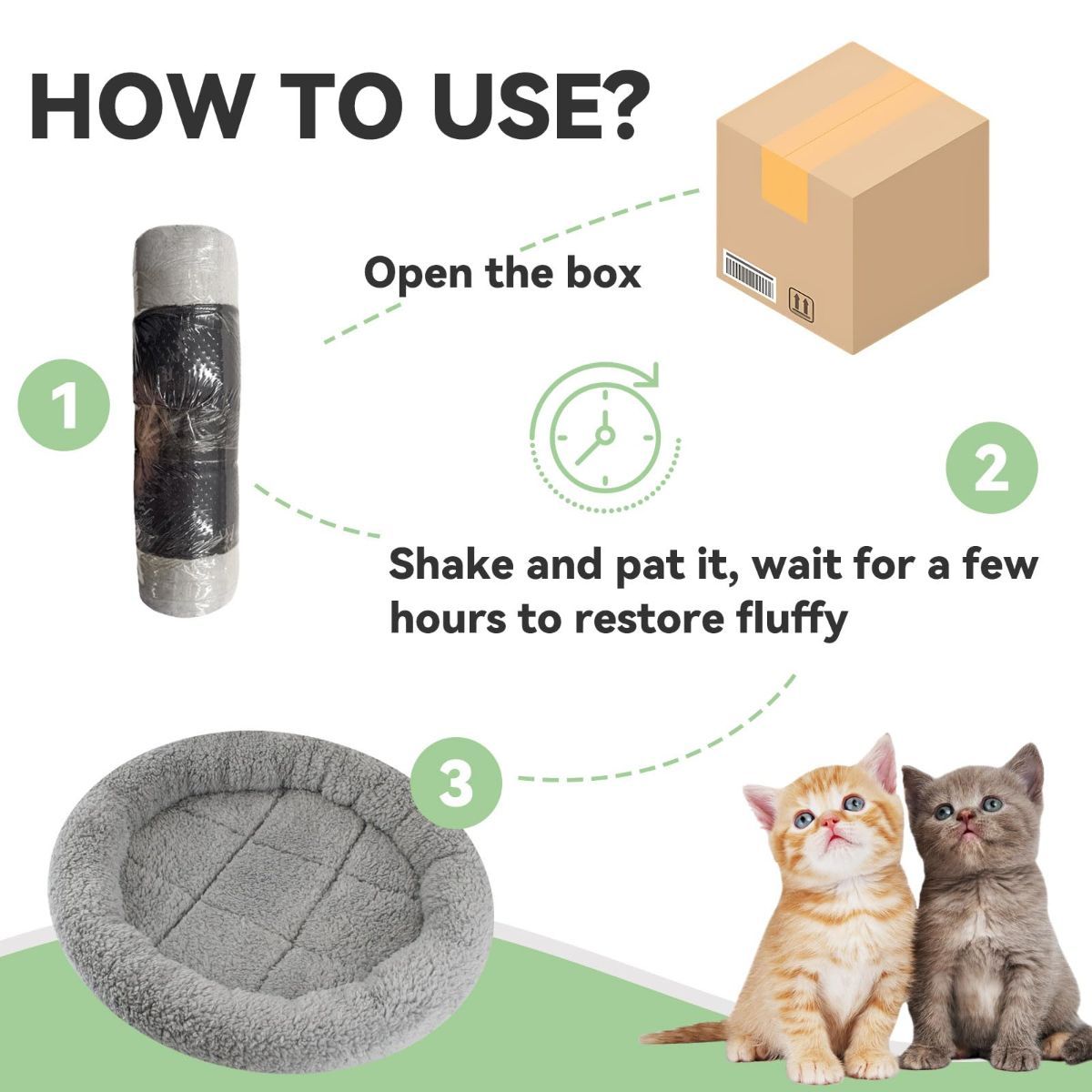 Cat Bed Plush Cat Bed Round Cat Bed Cat Furniture Cat Comfort Pet Supplies - Gray / 50cm โ image 6
