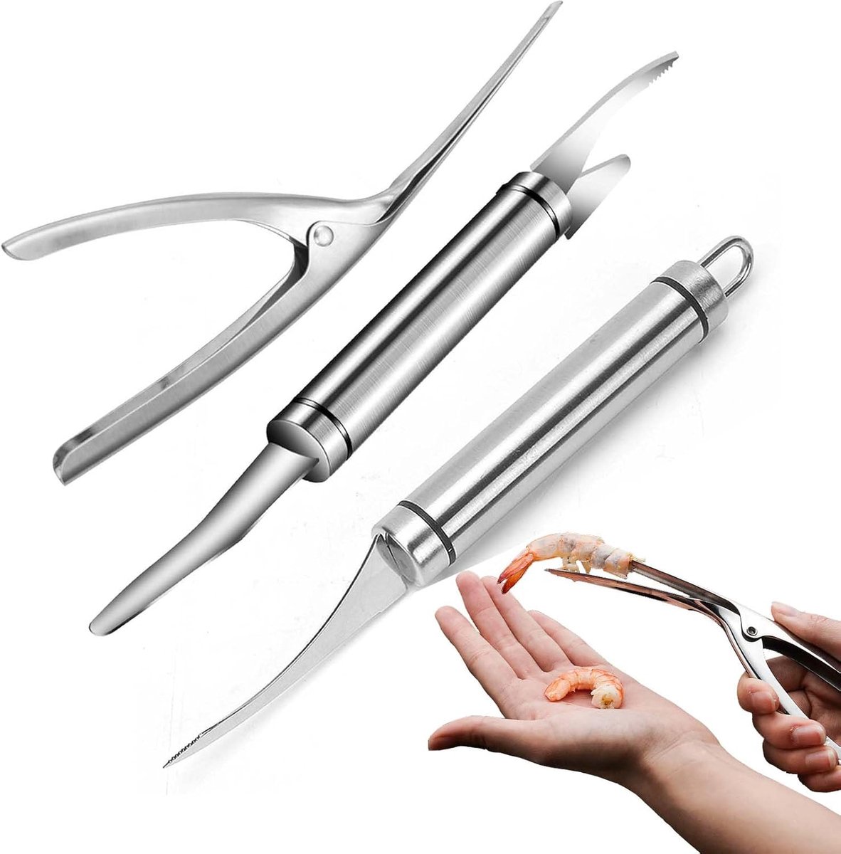 3 Pieces - 5-In-1 Multifunctional Shrimp Knife - Shrimp Peeler - 304 Stainless Steel Shrimp Peeler - Multifunctional - Shrimp Line Knife - Knife for Peeling