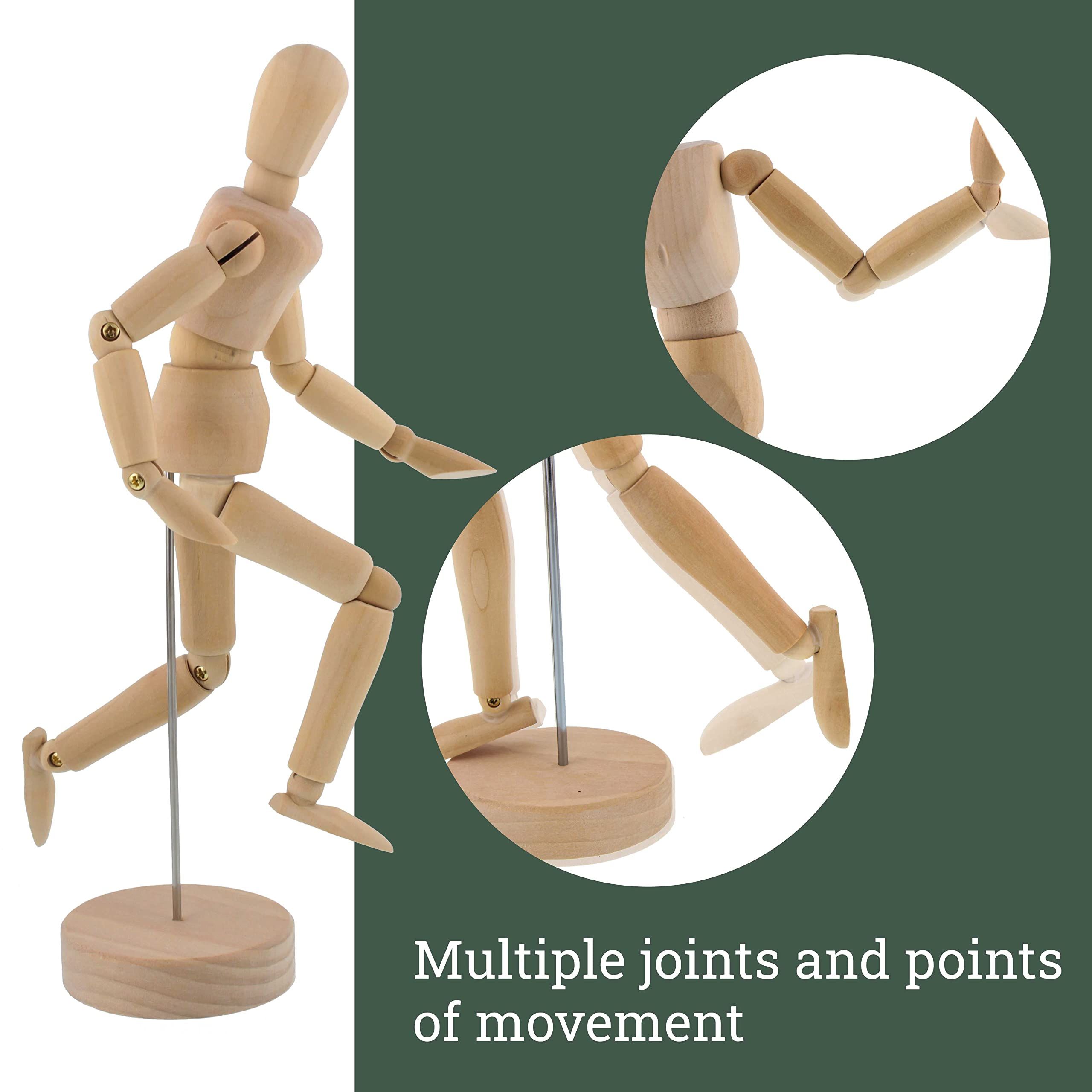 8" Female - Artist Drawing Manikin Articulated Mannequin with Base and Flexible Body - Perfect for Drawing The Human (8" Female) — image 2
