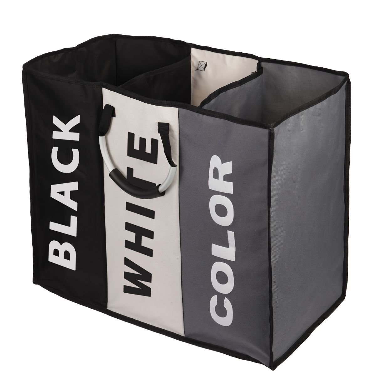 240L Laundry Basket Portable Laundry Hamper Aluminium-Alloy Handle Basket Large - Multi-color - Size 01 — image 6