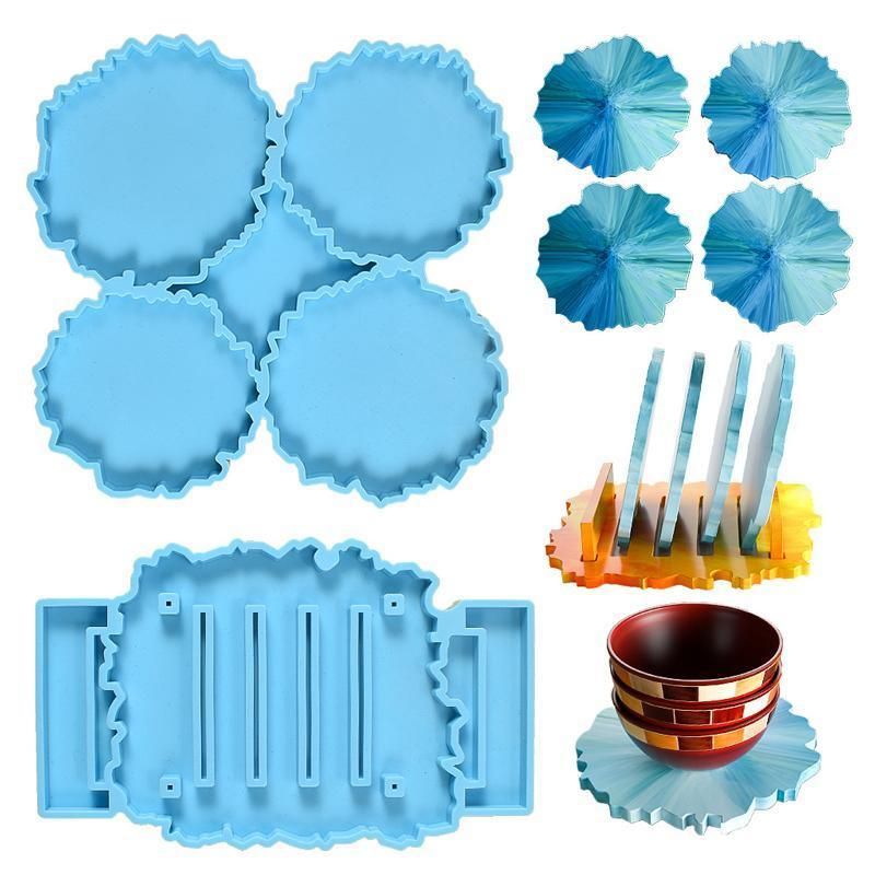 2pc Coaster Epoxy Resin Mould Silicone Cup Mat Holder DIY Craft Tool โ image 4