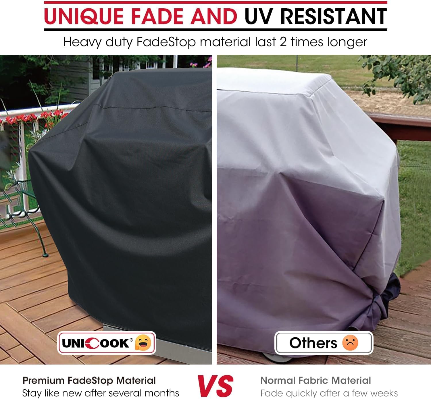 Heavy Duty Waterproof Barbecue Gas Grill Cover, 65-inch BBQ Cover, Special Fade and UV Resistant Material, Durable and Convenient, Fits Grills of Weber — image 3