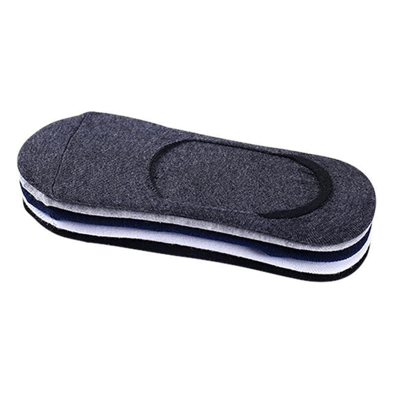5 Pairs No Show Liner Socks Non Slip Cotton Low Cut Invisible Unisex Footies - Dark Grey — image 3