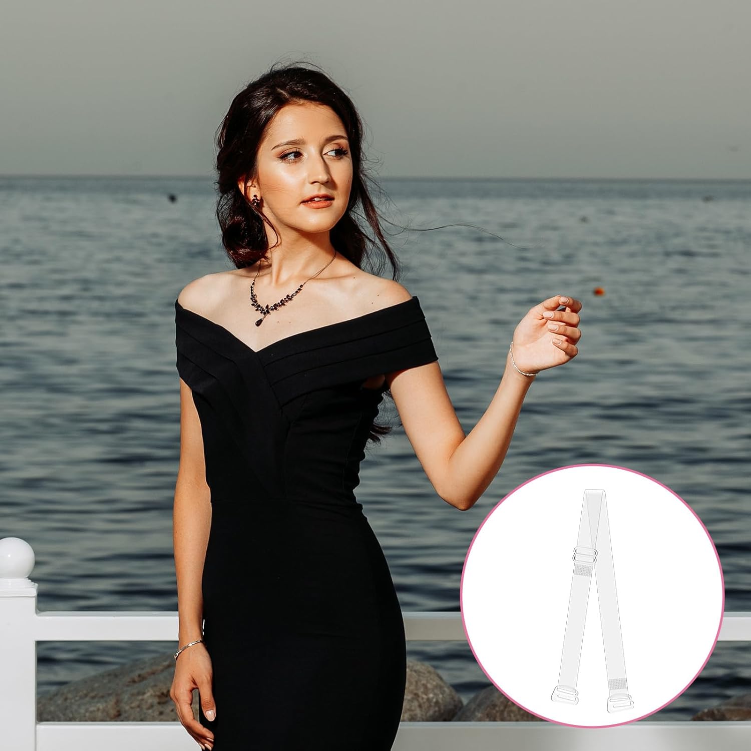 Clear Bra Straps for Women, 3 Pairs Clear Bra Straps Soft Non-slip Transparent Bras Strap 12 mm Thin TPU Invisible Adjustable Shoulder Strap for Women Girls — image 6