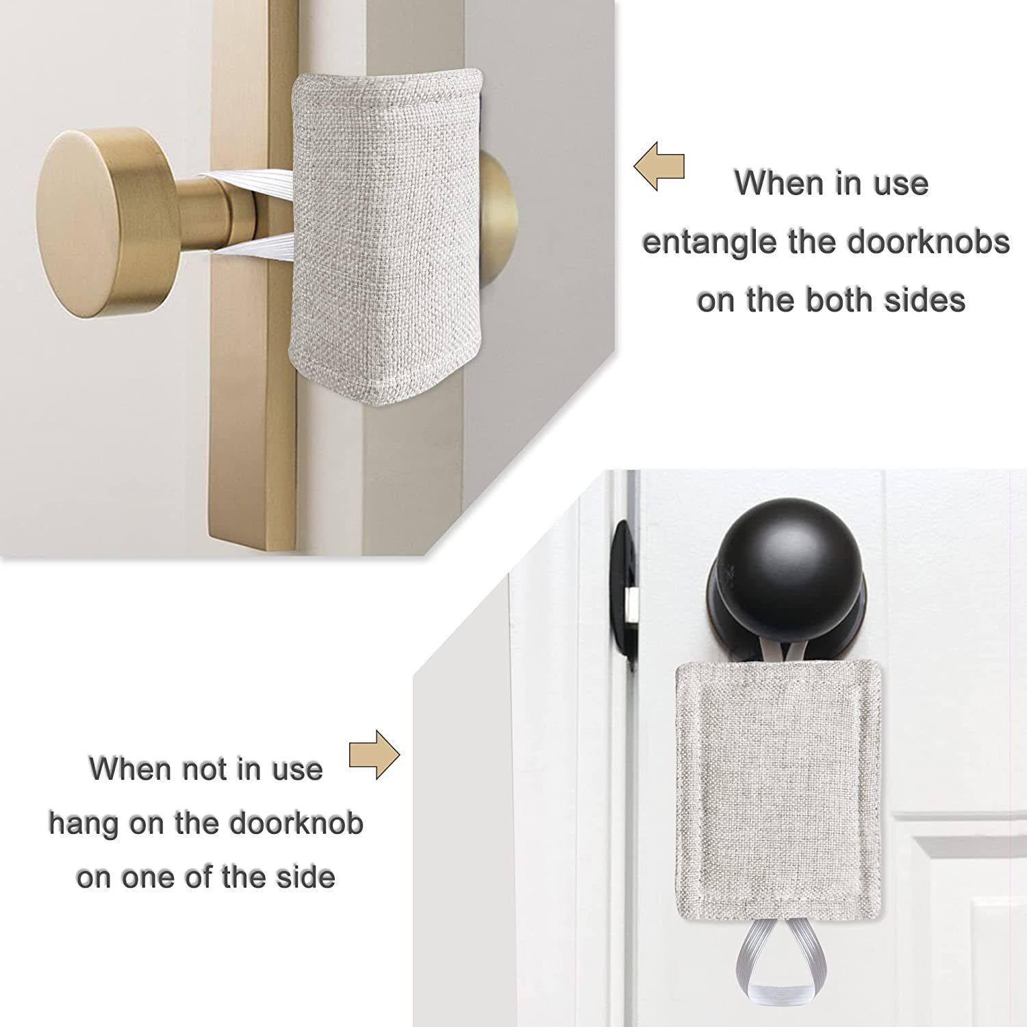 Door Silencer Quiet Door Closer Cushion,Light Sleepers Noise Reduced Prevent from Locking for Toddler Safety - 4 x 3 inch, Pack-3 — image 5