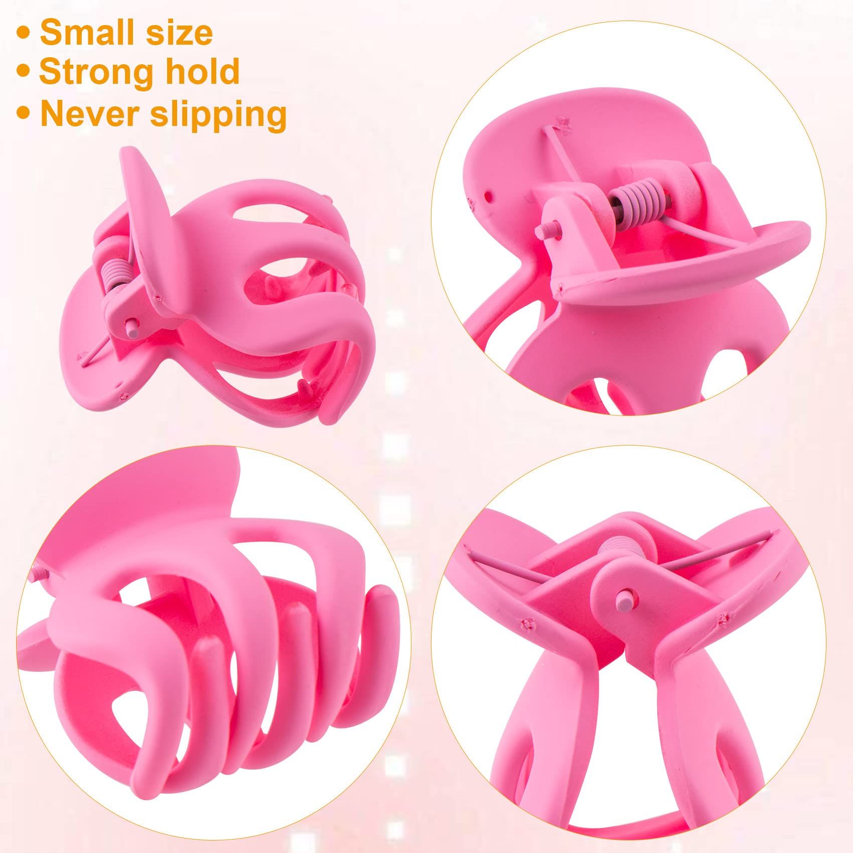 16pcs Small Hair Claw Clips for Women Girls High Ponytail Holder, Mini Claw Hair Clips for Thick Thin Hair, Colored Little Tiny — image 2