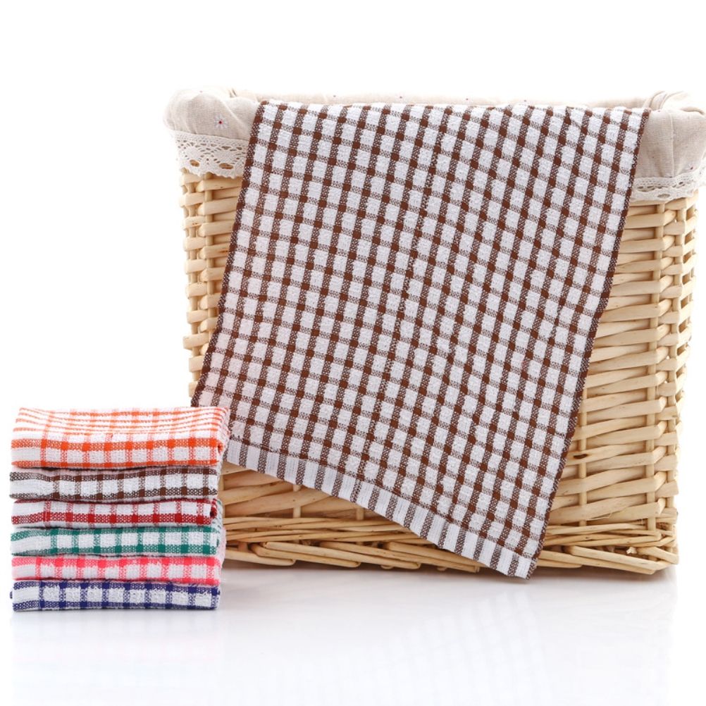 6PCS Cotton Kitchen Tea Towels Absorbent Lint Free Catering Restaurant Cloth Dish Towels โ image 5