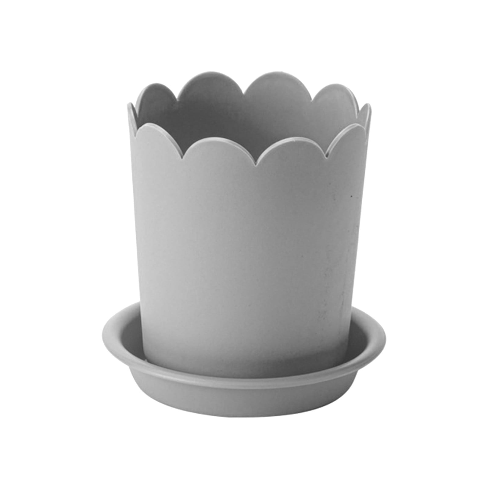 Flower Pots, Garden Supplies Promotion! Plastic Plant Pots for Plants With Saucers Indoor Set of 1 Plastic Planters Modern Flower Pot With Hole for All House