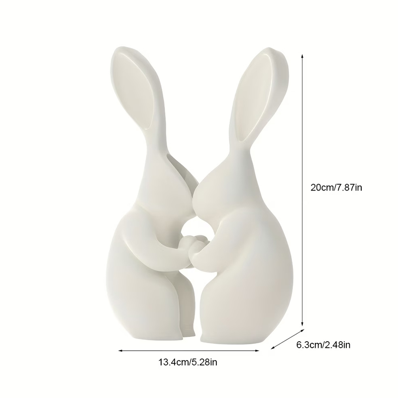 3D printed Easter bunny vase, ceramic-look plastic vase. White — image 4
