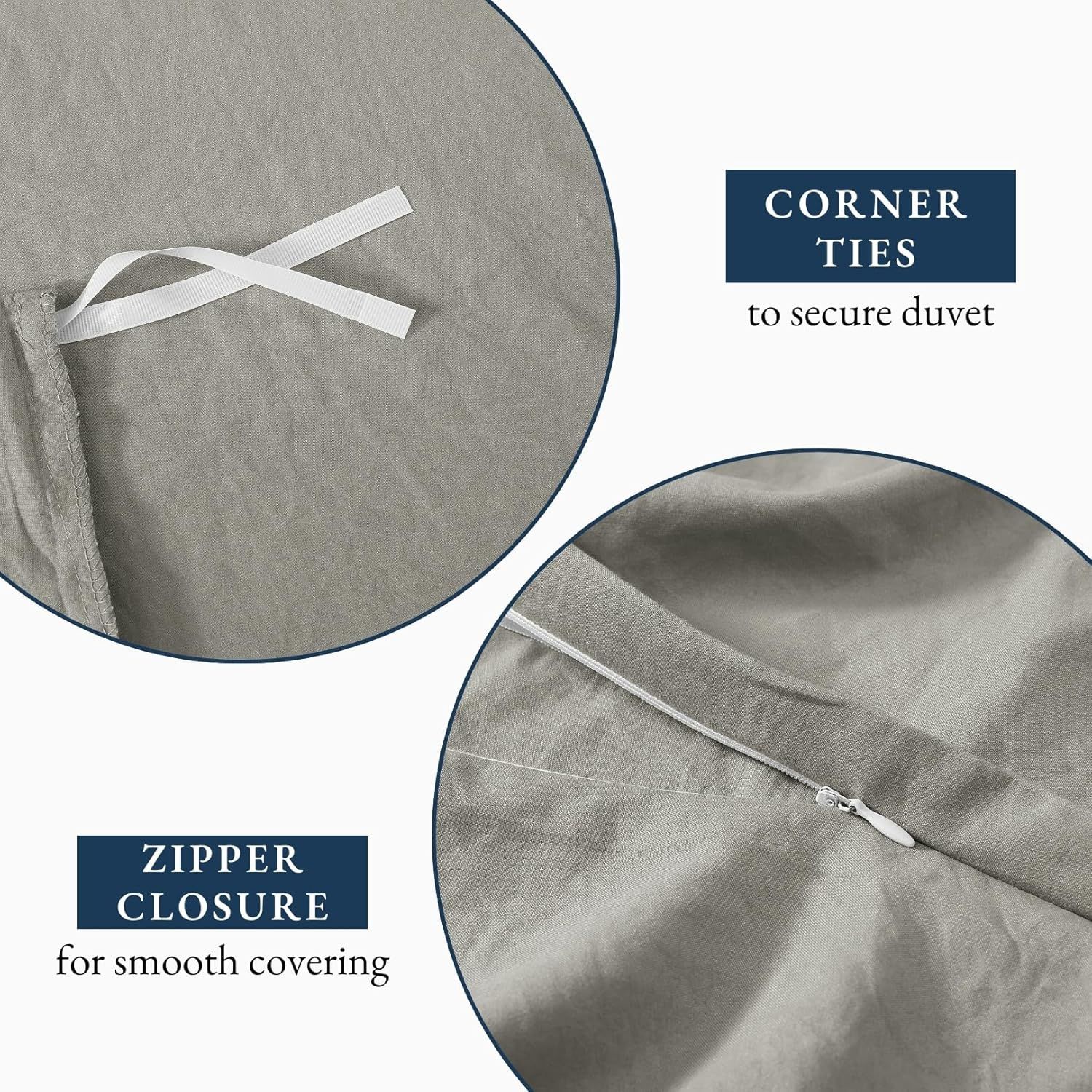 Hotel Soft Microfiber Duvet Cover Set-2000TC Quilt Cover Set & Pillowcases -1 Donna Cover Zipper Closure & 1 x Pillowcases-Breathable Bedding - Wrinkle, Fade — image 5