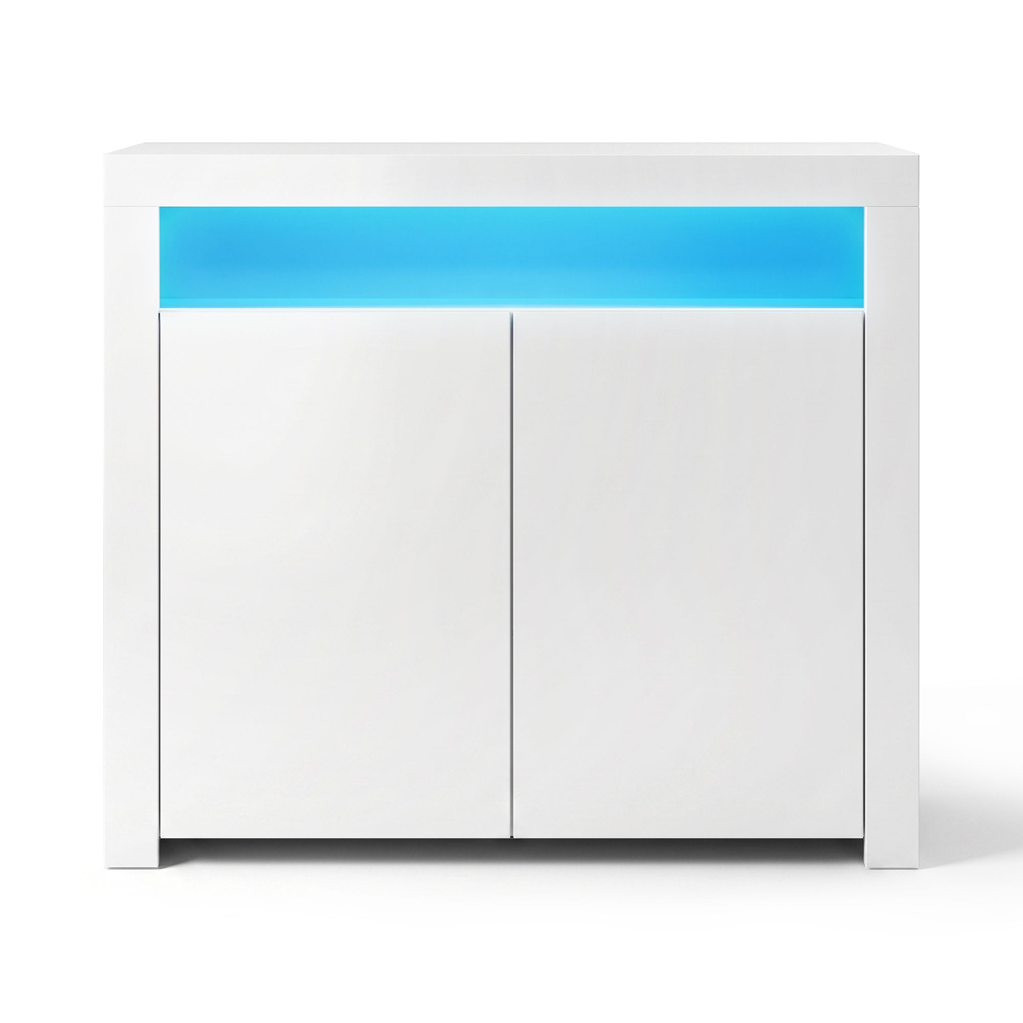Artiss 2x Buffet Sideboard Cabinet LED Cupboard High-Gloss Storage Pantry ARNO — image 4