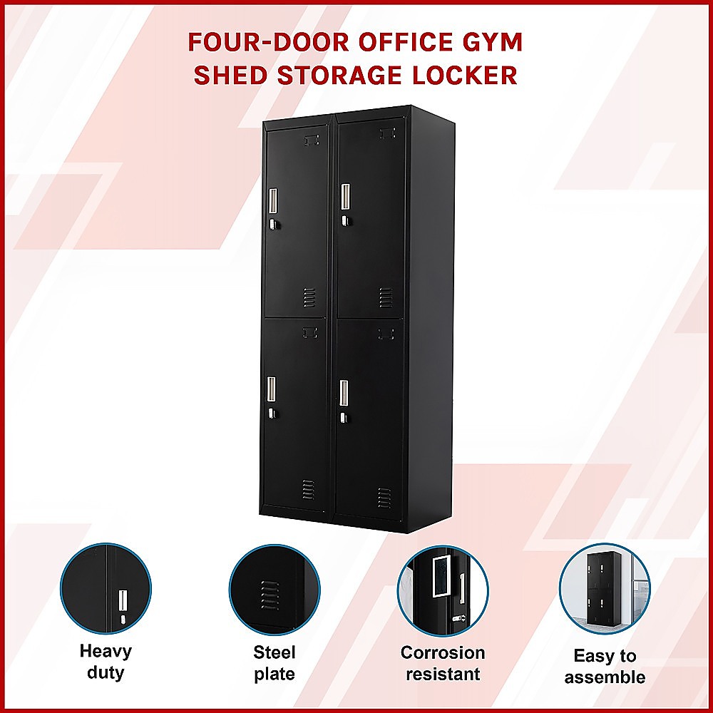 Four-Door Office Gym Shed Storage Locker โ image 3