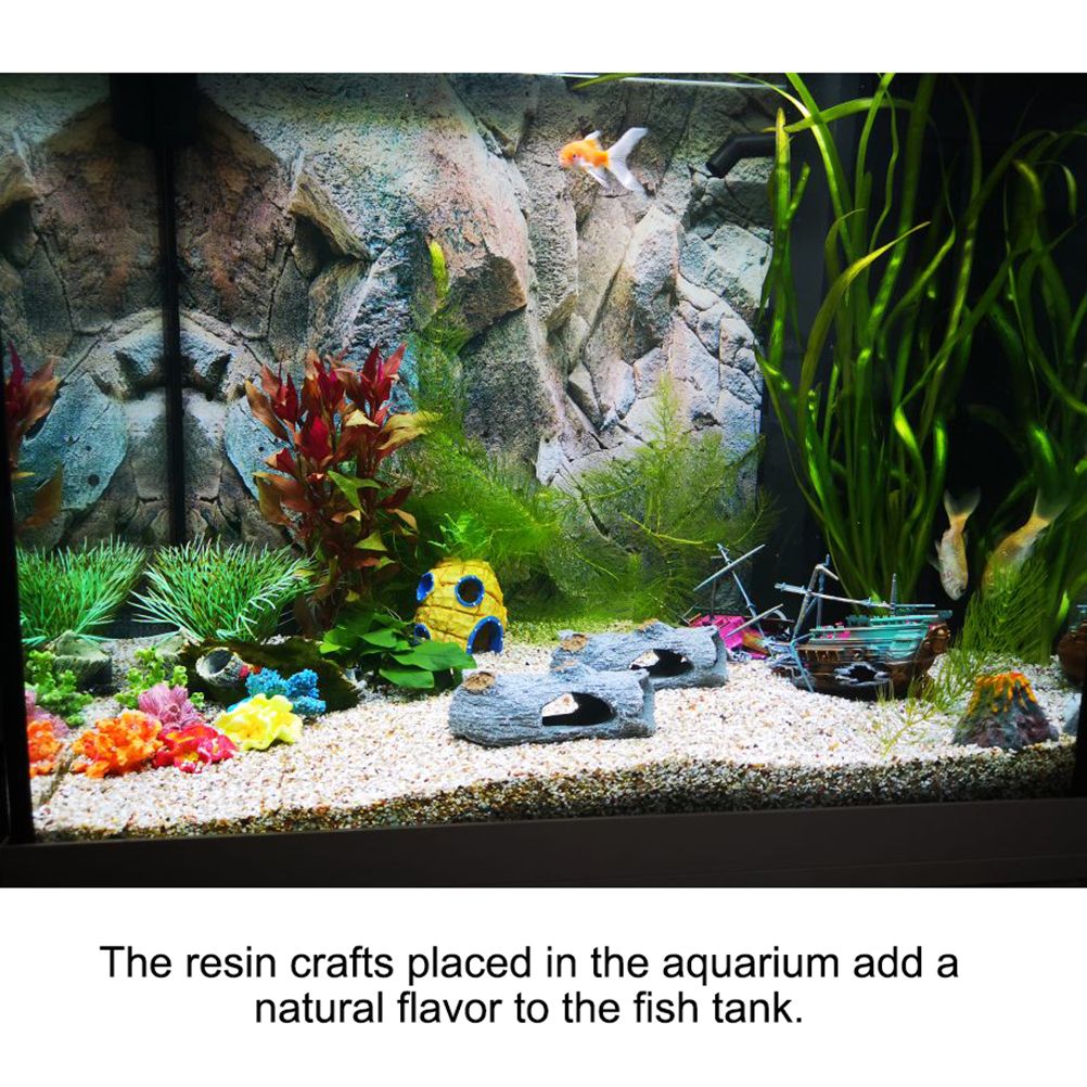 Resin Aquarium Ornament Hollow Trunk Fish Tank Tree Log Wood Landscape Fish Tank Decoration — image 6