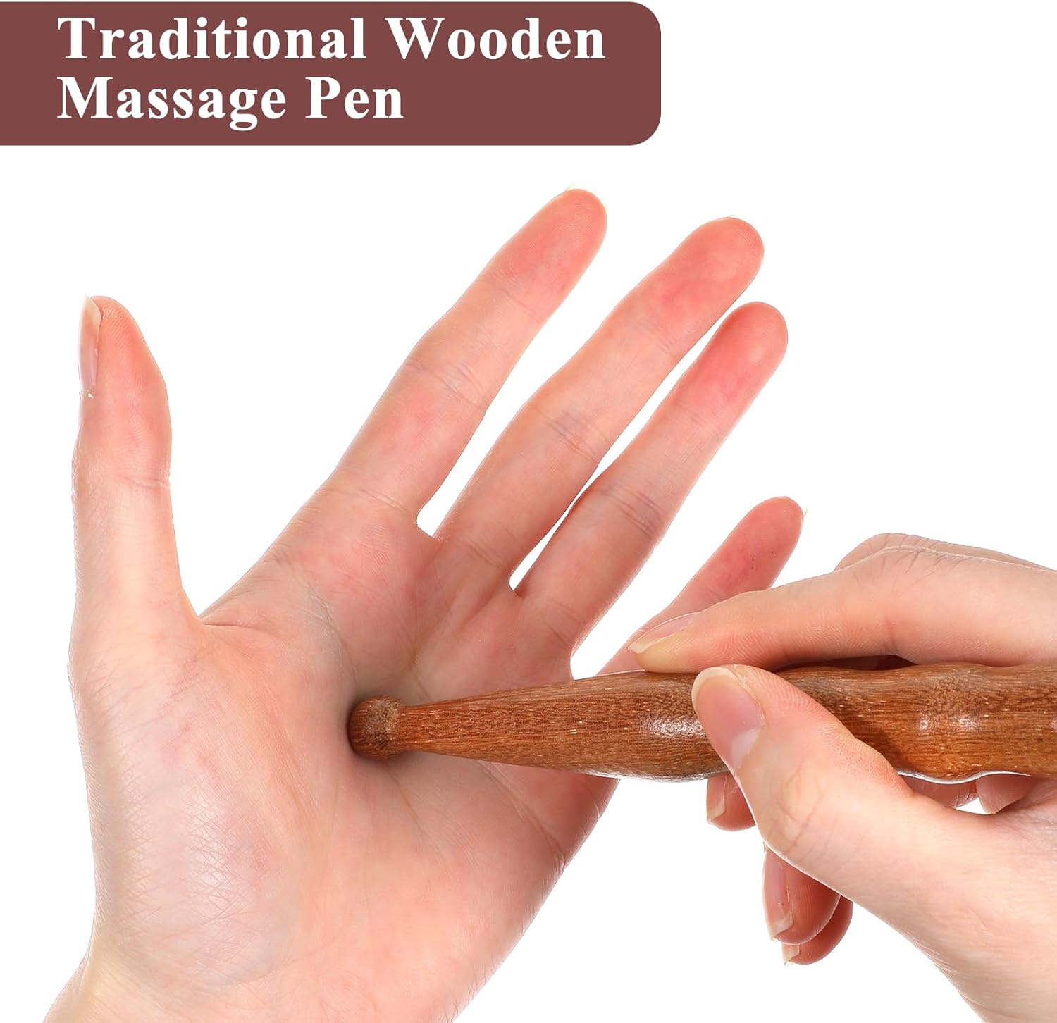 Massage Pen,Wooden Massage Tools Acupressure Pen Pressure Point Tool for Relaxing Body Hand Foot — image 2