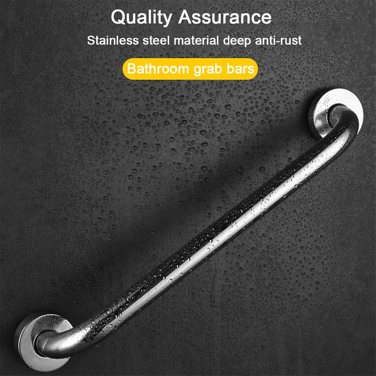 Wall Grab Bar - Extra Grip - 2 Pieces - 30 Cm - Stainless Steel - Handle / Wall Grab Bar for Bathroom / Shower / Toilet - Toilet Grab Bar - Bath Grab Bar — image 4
