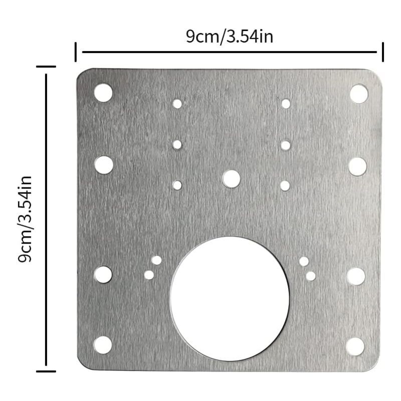 4 Pcs Stainless Steel Hinge Repair Plates with Screws for Cabinet Furniture Shelves — image 3