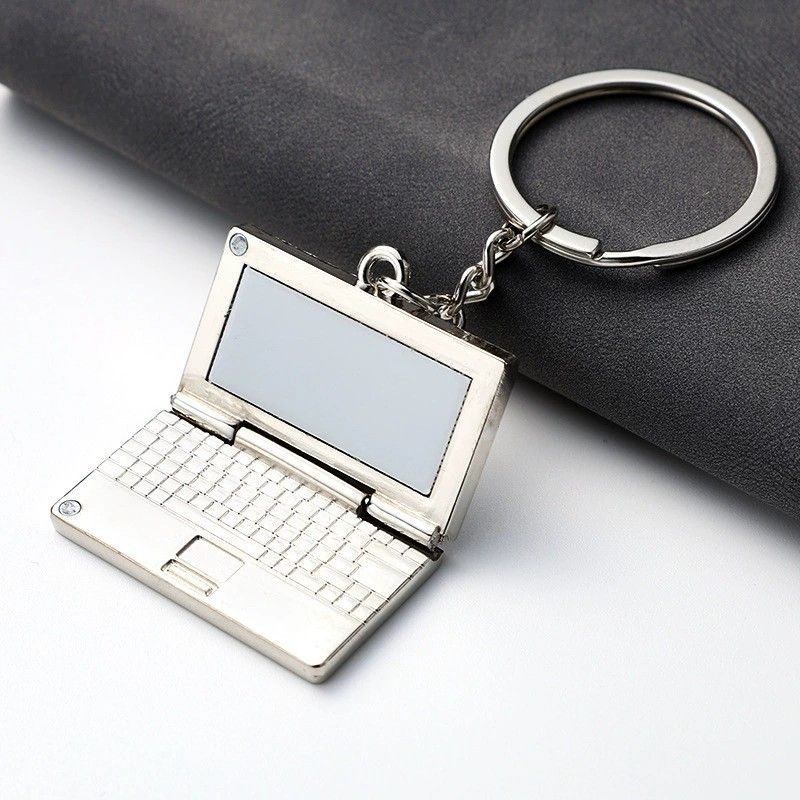 Keychain Simulation Computer Laptop Pendants DIY Women Men Car Keychain Keyring Holder Keyring Souvenir Jewelry Gift — image 2