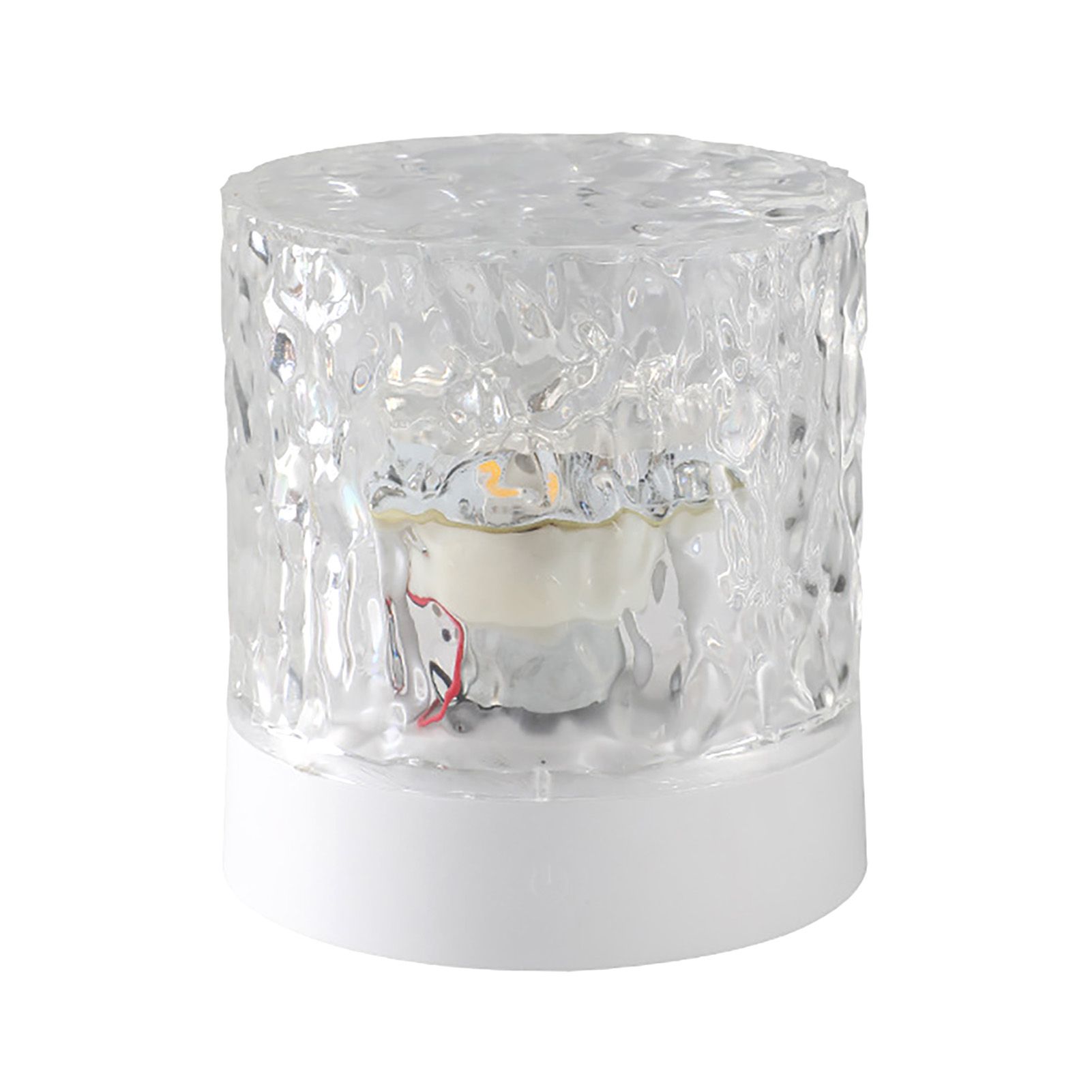 Water Ripple Night Light 360 Degree Dynamic Romantic LED Atmosphere Table Lamp for Living Room Bedroom Homochromy Plugged in and Not Rotating