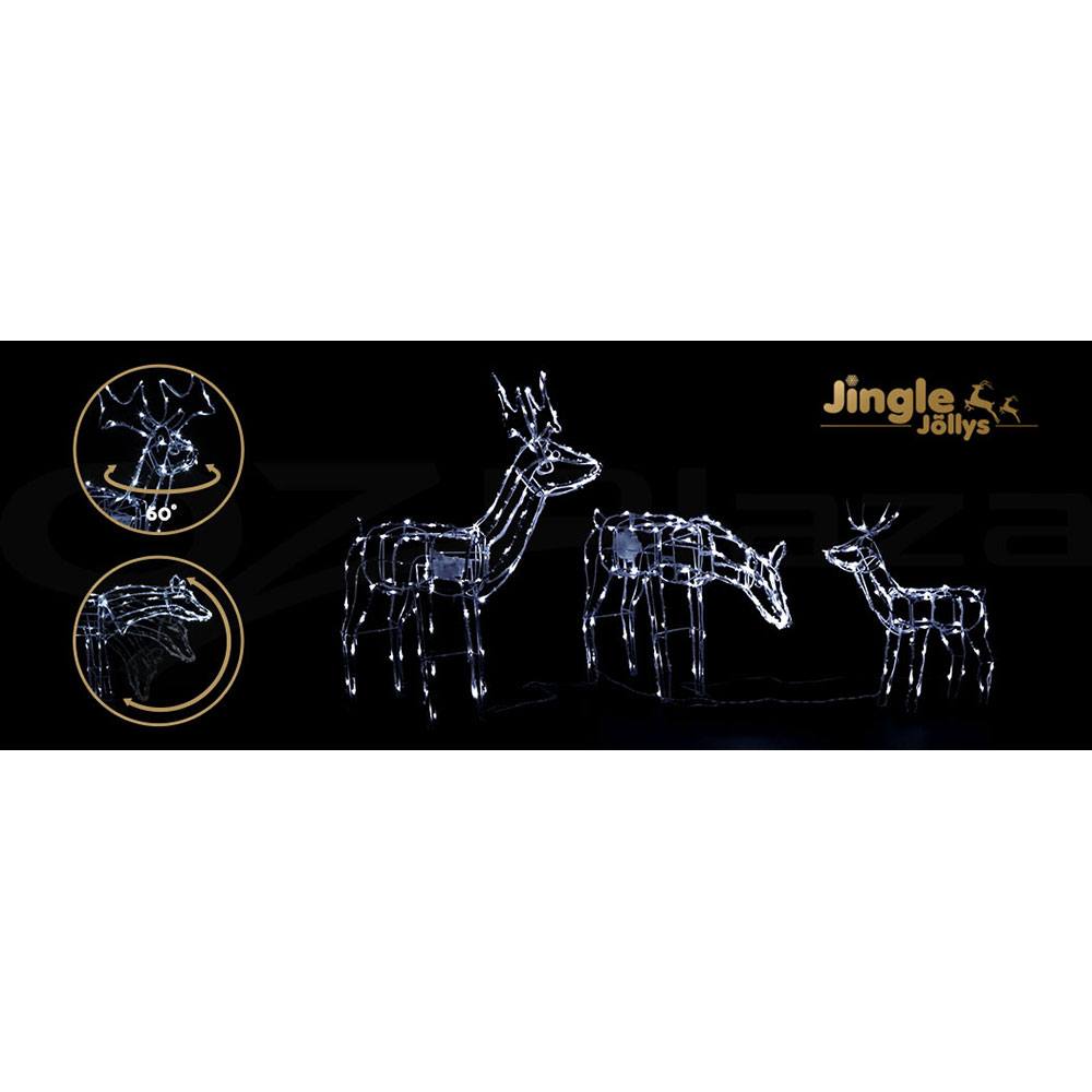 Jingle Jollys Christmas Lights 3 Pcs Reindeers 250 LED Decorations โ image 6