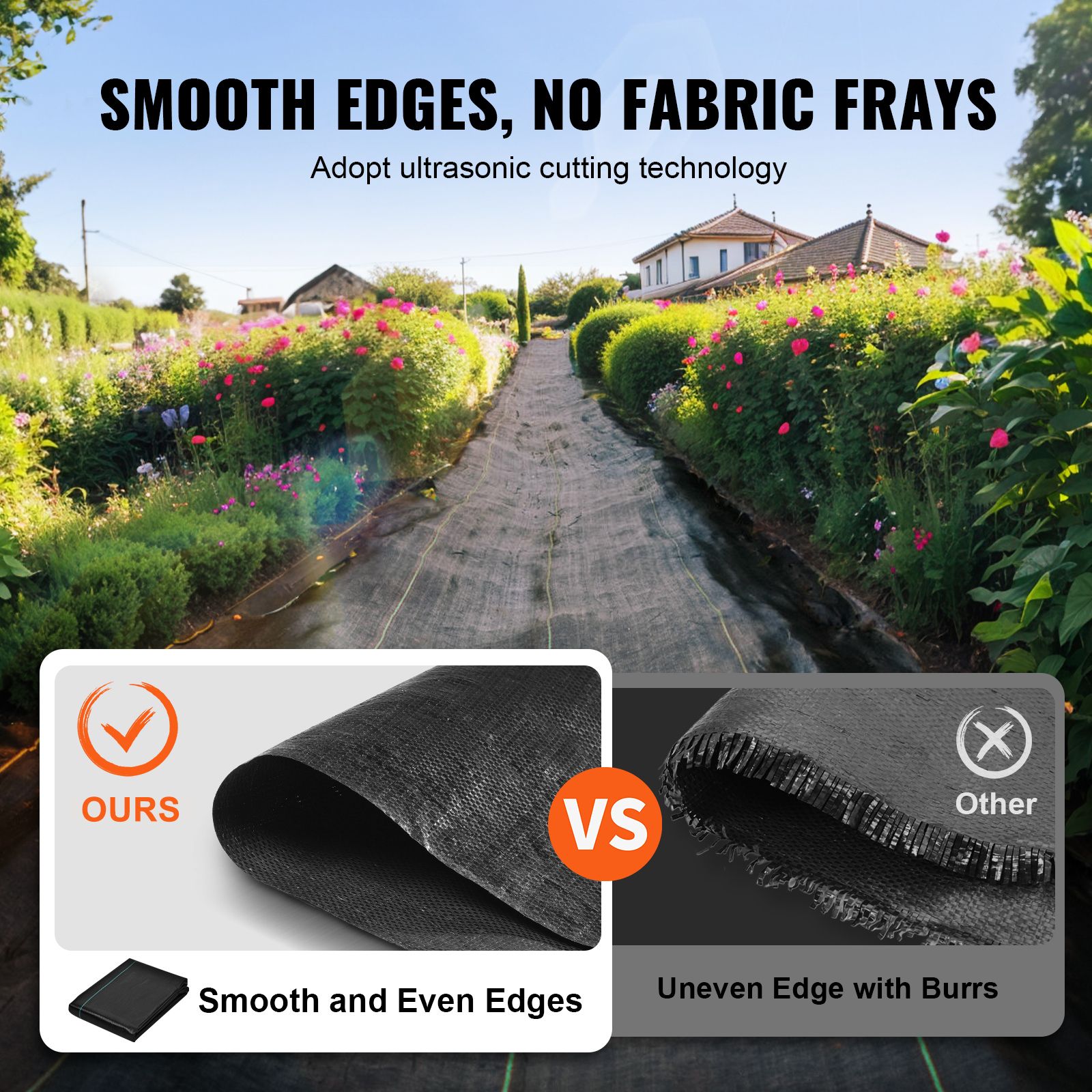 4 × 100FT Heavy Duty Garden Weed Fabric — image 4