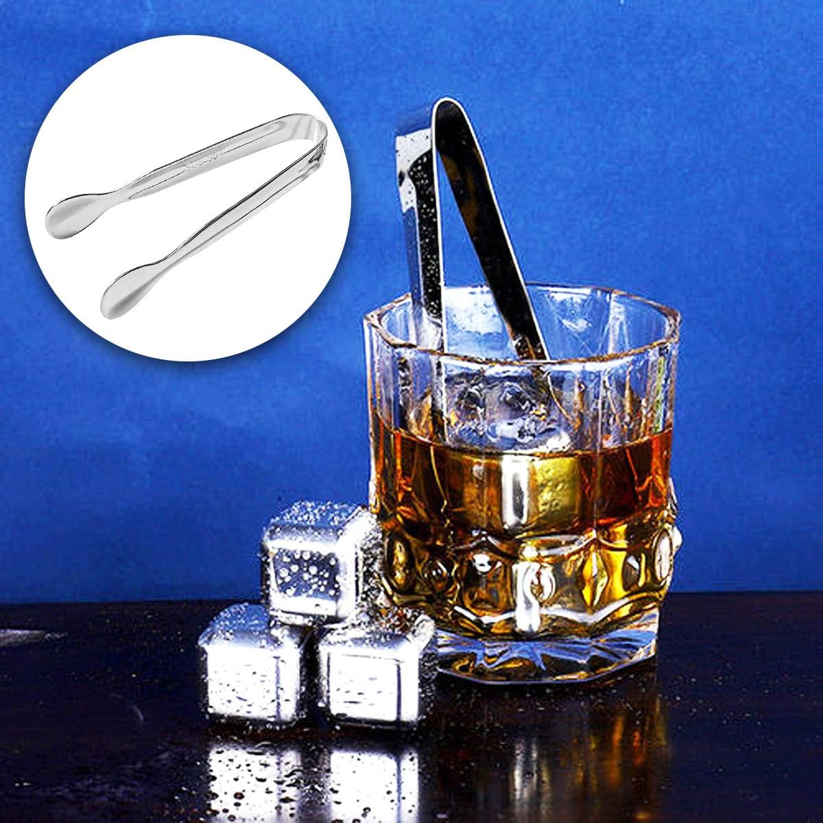4 Pcs Ice Tongs Sugar Cubes Tongs, Mini Serving Tongs, 304 Stainless Steel, Silver, 4.33 x 0.63 inches — image 4