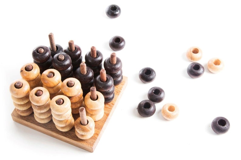 4 IN A ROW GAME Connect four board 3 dimensional handmade in beautiful wood — image 4