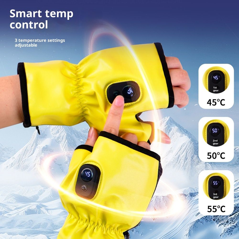 ElectricFingerless Heating Writing Gloves for Students,Hand Warmer for Indoor and Outdoor USB charging heating gloves — image 3