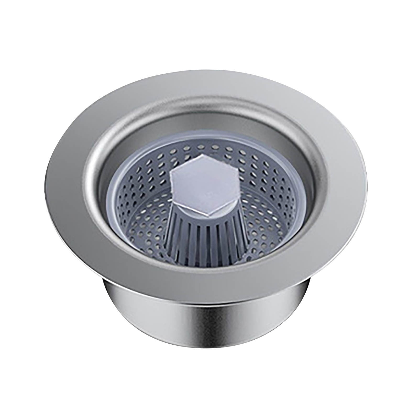 3-in-1 Kitchen Sink Strainer Stopper, Stainless Steel Sink Drain Filter, Bouncing Core Plug Accessory, Anti-Clogging Basket Strainer for Kitchen Free Size — image 2