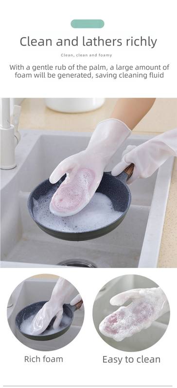 3 Pairs of Grey Brush Gloves Integrated Brush Glove – Multifunctional Cleaning Glove for Kitchen, Dishwashing & Household Tasks — image 5